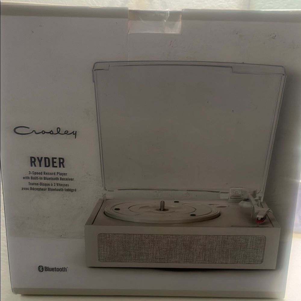 Crosley Ryder White Record Player with Bluetooth